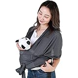 W'rap新型 優しく包み込む様に 抱っこ紐 スリング 新生児 折りたたみ 簡単 肩掛け 軽量 コンパクト 20kg サイズ調整可能 (メッシュチャコール)