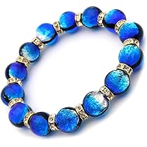 Amazon | [GOLD STONE] 光る ホタルガラス ブレスレット