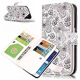 UNEXTATI Galaxy S6 ケース 高品質 PUレザー 手帳型ケース 保護カバー カード収納 液晶保護 防塵 Samsung GalaxyS6 用 Case Cover (P3 ホワイト)