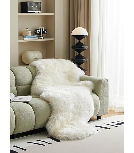 Amazon | WINDWARD PROSPER ラムスキンラグ 2匹物 約180cm x 63cm