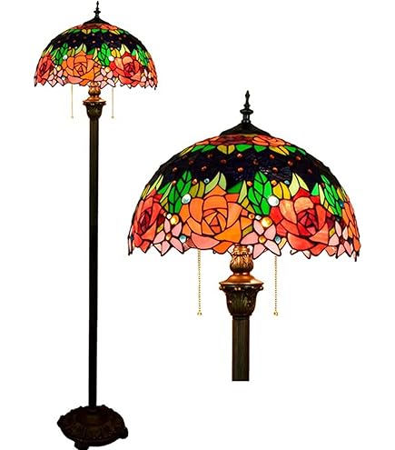 Amazon.co.jp : ティファニースタイルのフロアライト手作りグレープ