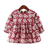 WIN キッズワンピース フォーマル女児 キッズ 服 子供 長袖 女の子 ガールズ ワンピース 韓国スタイル 結婚式 発表会 入園式 入学式 卒園式 卒業式 七五三 パーティー (80cm, レッド)