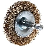 Vermont American 16788 2-Inch Fine Brass Wire Wheel Brush with 1/4-Inch Hex Shank for Drill [並行輸入品]