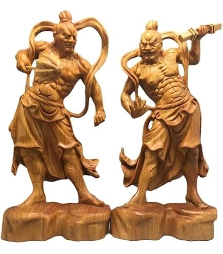 Amazon｜仏像 置物 木彫仏像 仁王像(金剛力士) セット 金剛力士像 ツゲ