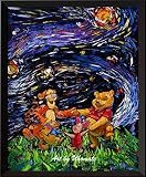 uhomate Winnie the Pooh Winnie Pooh Inspired Vincent van Gogh starry nightポスターホームキャンバス壁アート記念ギフトベビーギフ
