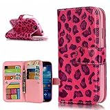 Zeebox Galaxy S4 手帳型 ケース スタンド機能 カード収納ホルダー 衝撃吸収 Samsung Galaxy S4 対応 高品質 保護カバー 生涯補償付き (ピンク #6)