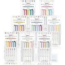 Amazon.co.jp: マイルドライナー 新色入り 全色 40色セット 試し書き