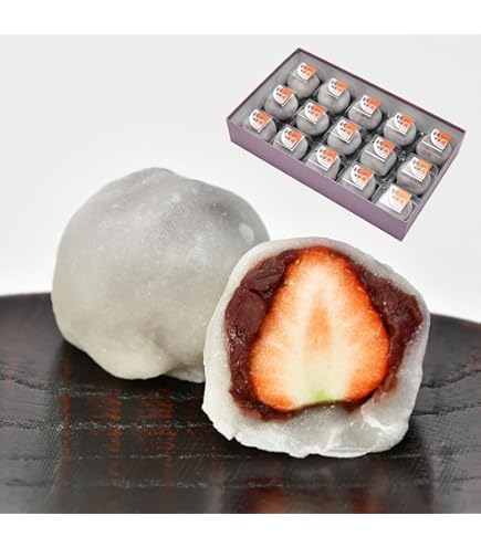 Amazon | いちご大福 苺餡が入った餅菓子 15個入り 甘さ控えめの餡に