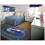 Joy Carpets Kid Essentials Infants & Toddlers Oval Row Your Boat Rug Multicolored 7'8 x 10'9 [並行輸入品]