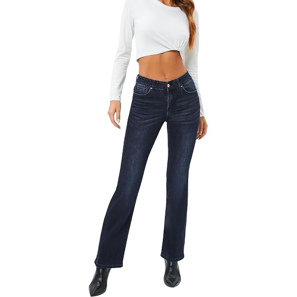 MetHera Women's Le Mel Classic Stretch Skinny Jeans – Vintage Black, No-Gap Waist, Shaping Fit (12 Short)