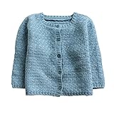 Cutelove　カーディガンTシャツ　ニット　編み物　ラウンドネック　純色　ロングスリーブ　長袖　綿　男の子　ボーイズ　女の子　ガールズ　ベビー　赤ちゃん　幼児　ベビー服　秋　冬　可愛い　ファッショ