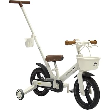 子供用自転車 黒 前カゴ付き 補助輪付き 新品・未使用品❗️ Amazon.co