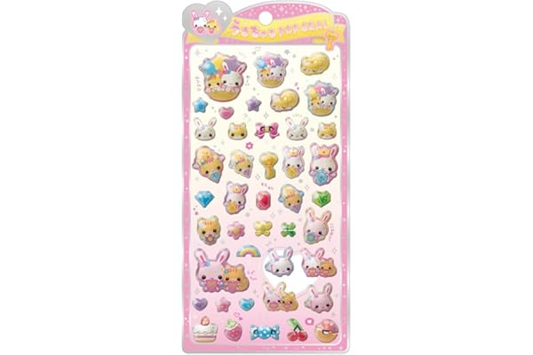 クラックス CRUX うるちゅる ポップシール フワフワらびちゃん ぷっくり 立体 スマホデコ 推し活 132243