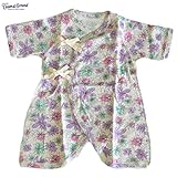 オーシャンアンドグラウンド｜ベビーコンビ肌着｜Flower Note｜ラベンダー