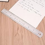 Tiptiper ステンレススチールルーラー、15cm 6インチステンレススチールメタルストレートルーラー精密ダブルサイドメジャー