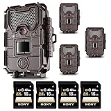 Bushnell Trophy Cam HD Aggressor Low-Glow Trail Camera (Brown) 4-Pack with 4 16GB SDHC Cards [並行輸入品]