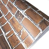 簡単模様替え 福美康(FUMEIKANG) ウォールペーパー 壁紙 レンガ DIY シール 45cmx10m スキージー セット (赤 レンガ)