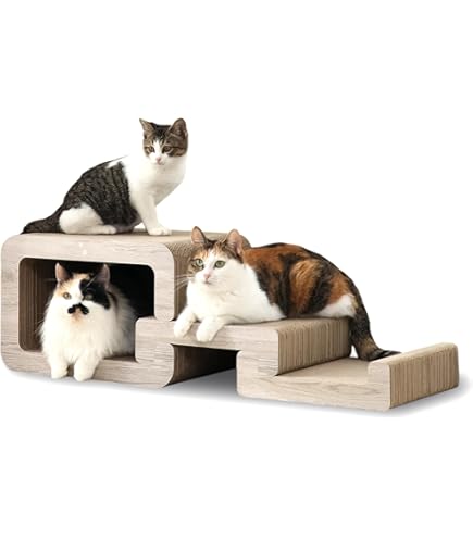 Amazon | 猫壱 キャットツリー レギュラー ライトブラウン 爪研ぎ