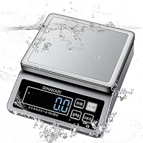 Amazon.co.jp: DIHAKARI 洗えるキッチンスケール 大型 IP67防水 0.1g