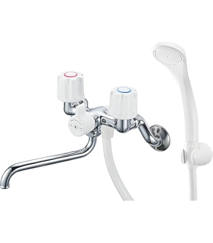 Amazon | KVK 2ハンドルシャワー 240パイプ付 【KF30N2-R24】 | 浴室水栓
