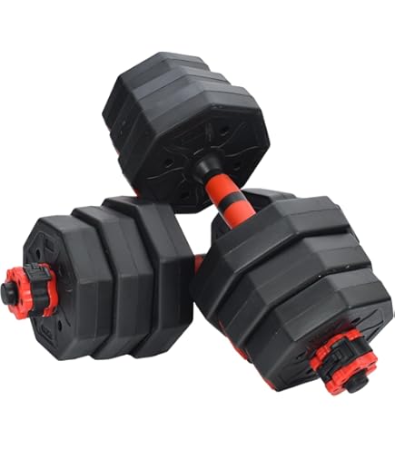 ★新品未使用★ダンベルセット 20kg×2個セット 可変式 コスパ B22 Amazon | seathestars ダンベル 可変式 バーベル プレート