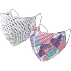 SPICE OF LIFE(スパイス) UVカットウォータークールマスク2枚セット アイスピンク&ホワイト ふつうサイズ UVカット(UPF50+) 洗濯機洗い可 SFVZ2079LPW