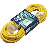 ハタヤ (HATAYA) SK防雨型延長コード 10m 屋外用 VCT1.25㎟ 単相100V ベルトクリップ付 SK-110(Y) イエロー