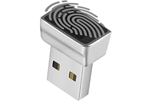 TNP Nano USB Fingerprint Reader for Windows 10 Hello - Security Key Biometric Scanner Sensor Dongle Module for Instant Acess, Password-Free Login, Sign-in, Lock, Unlock PC & Laptops