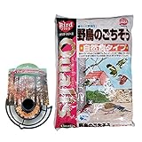 野鳥の餌台：ペットボトル用バードフィーダー・バードレストランと野鳥のまきエサ1300g入りのセット ノーブランド品