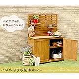 パネル付収納庫100 ブラウン ノーブランド品