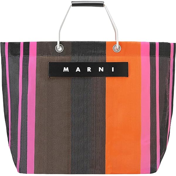 新品　Marni マルニフラワーカフェ　ソフトベージュ　ストライプバッグ　阪急 Amazon | [Marni] マルニ ストライプバッグ カバン 【FLOWER CAFE