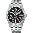 Seiko 5 Sports Field GMT "Sports Style" Mechanical Automatic Winding (Hand Winding Included) Men's, Case: Silver / Dial: Black, Bracelet Type