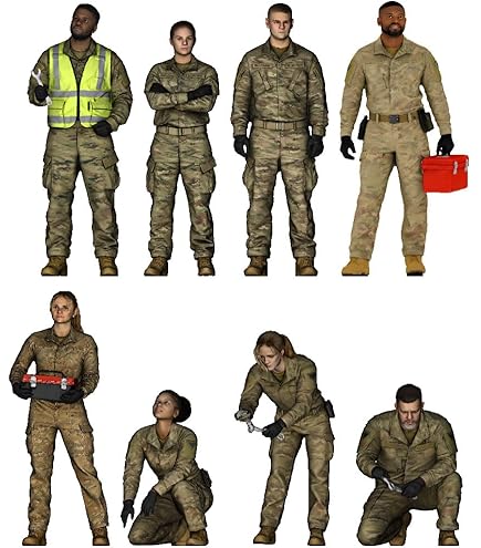 Amazon.co.jp: figreal 1/48 航空自衛隊員セット001a 2体 彩色済み