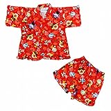 [バンダイ] 甚平 アンパンマン ベビー 女の子 上下セット レッド 90