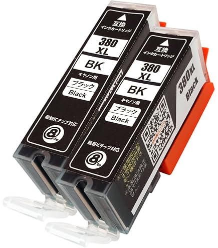 Amazon.co.jp: Canon キャノン BCI-380XL (PGBK/顔料ブラック)【2本
