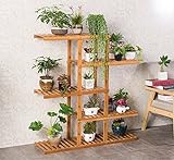 室内植物ラック竹フラワーラック多段バルコニーフラワーポットディスプレイスタンド