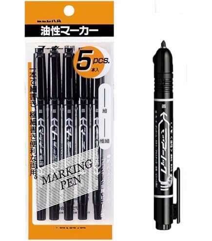 Amazon | 【セット買い】ゼブラ 油性マーカー マッキーノック細字 黒 3
