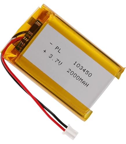 Amazon | 充電式電池 103450 3.7Vリチウムポリマー電池2000mAh Li-PO