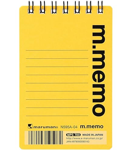 Amazon.co.jp: マルマン M.Memo ミニメモ帳 A7(6mm-罫線) -N595A-02