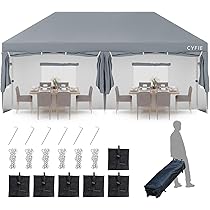 CYFIE タープテント 3mx6m サイドシート6枚付 ワンタッチタープテント Amazon | CYFIE タープテント 3mx6m サイドシート6枚付