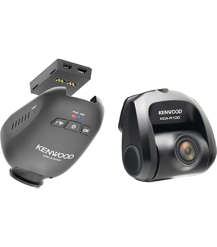 Kenwood DRV-350-B Dash Camera, Wide Angle, Bright F1.8 Lens