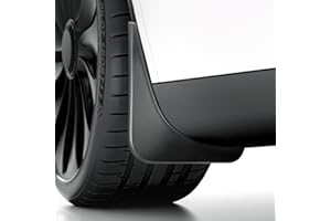 REEVAA 2025 Upgrade Tesla New Model Y Accessories - Mud Flaps [No Drilling Required] All-Weather Mud Guard Body Kits for Tesla New Model Y Juniper 2025, Black (Set of 4)