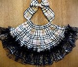 (サリー)SALLY リボン付きレースフリフリ2段スカート バーバリー風ベージュチェック [キッズ] タグサイズ13