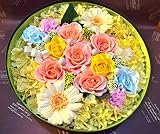 fleurcocoオリジナル　誕生日プレゼント 還暦祝いプレゼント 【フラワーギフト 】　枯れないお花の宝石箱 プリザーブドフラワーの サプライズフラワーボックス♪　イエロー＆オレンジ 【 記念日　お
