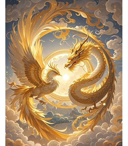 Amazon | Wingkin彫刻クロスステッチ刺繍キット四神 動物 動物