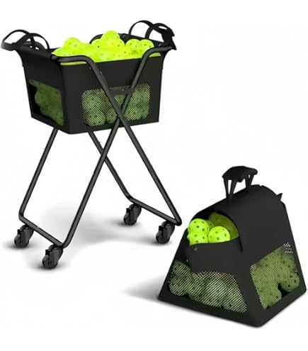 Amazon.co.jp: テニス馬鹿 キャスター付きボールバスケット 努力は