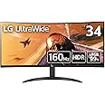 【Amazon.co.jp限定】LG ゲーミング モニター UltraGear 34WP60C-B 34インチ/21:9 曲面 ウルトラワイド(3440×1440)/VA/160Hz/1ms MBR/HDR/FreeSync Premium/HDMI