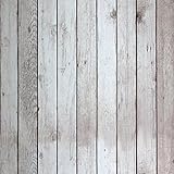 HaokHome 5024 レトロな木製の板の壁のステッカー壁紙の木/黒の かんたん貼付シールタイプ 45cmx6m