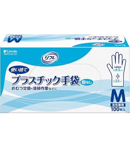 Amazon | エクセレントプラスチック手袋PF PVC-100(100マイイリ) S