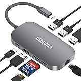【充電進化版 PD 3.0】 USB C ハブ 1台8ポート Type c ドッキングステーション - (8 in 1 : Lan ポート、 USB C 充電ポート、USB 2.0 ポート×1 、HDMI ポート 、 USB 3.0 ポート×2、 SD カード リーダー 、 TF/Micro SD カード リーダー) for macbook pro ハブ/usb type c アダプター